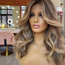 Lace Humana Ondulada Loira com Mechas 50cm - Ariane