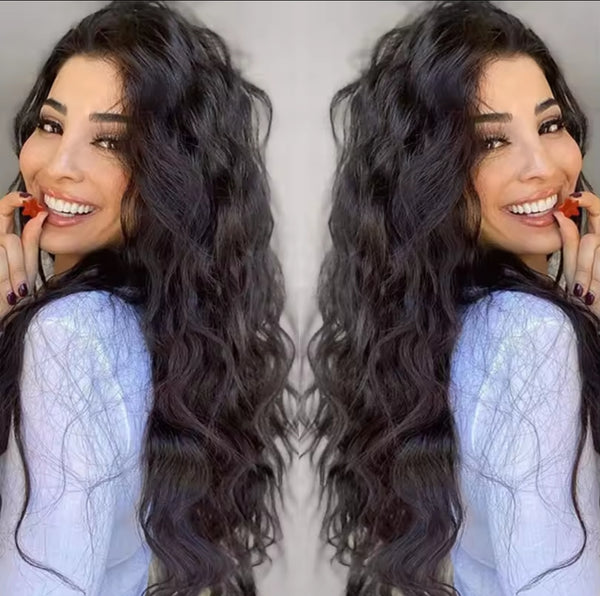 Topo Capilar Cabelo Humano ondulado 65cm