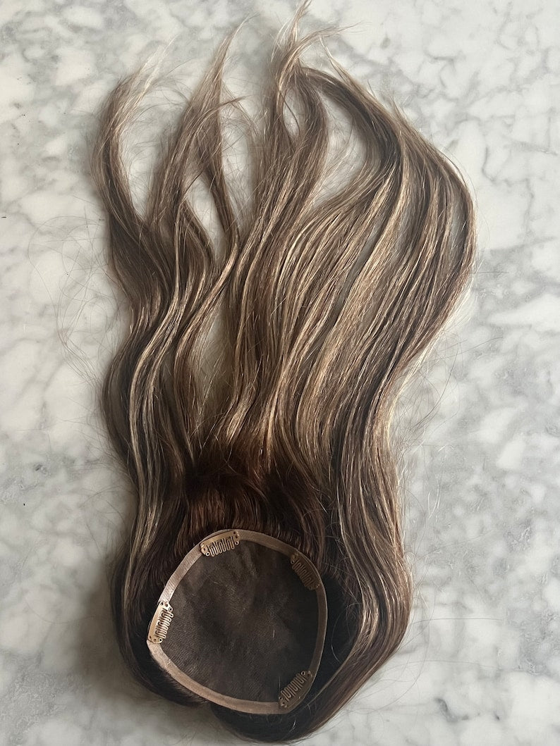 Topo Capilar cabelo humano ondulado 45cm