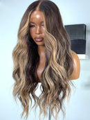 Lace de cabelos humanos 70cm - Lace Front Humana Ondulada 70cm - Morena iluminada 02 - Laces e Cia