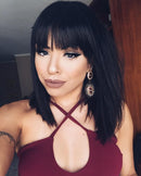 Lace humana com franja 40cm - Quezia 4x4 HD