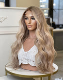 Lace de cabelos humanos 70cm - Lace Humana Loira Ondulada 70cm - 13x4 HD - Laces e Cia