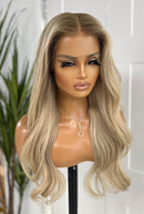 Lace Front Humana Loiro do sul 65cm 13x6HD Silk base - Pandora