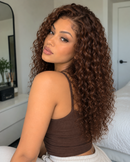 Lace Humana cacheada 55cm 13x4 HD - Paula de Cabelo Humano