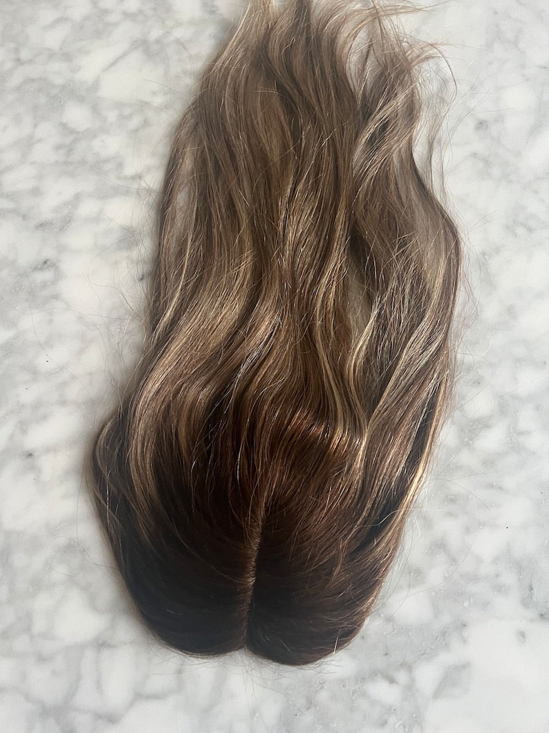 Topo Capilar cabelo humano ondulado 45cm