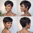 Peruca cabelo Humano curta pixie - Bia