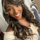 Lace Humana 65cm Ondulada c/franja 13x4 HD - Juliana