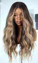 Lace de cabelos humanos 70cm - Lace Front Humana Ondulada 70cm - Morena iluminada 02 - Laces e Cia