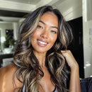 Lace Front Humana Ondulada 65cm - Morena iluminada Leonora