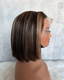 Lace Humana Lisa chanel com mechas 6x4 HD - Modelo Alana Cabelo Humano