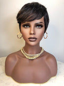 Peruca cabelo Humano curta pixie - Bia
