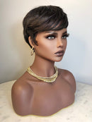 Peruca cabelo Humano curta pixie - Bia