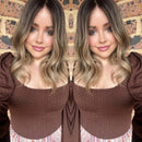 Lace Humana Ondulada com Mechas 45cm 13x4 HD - Naty